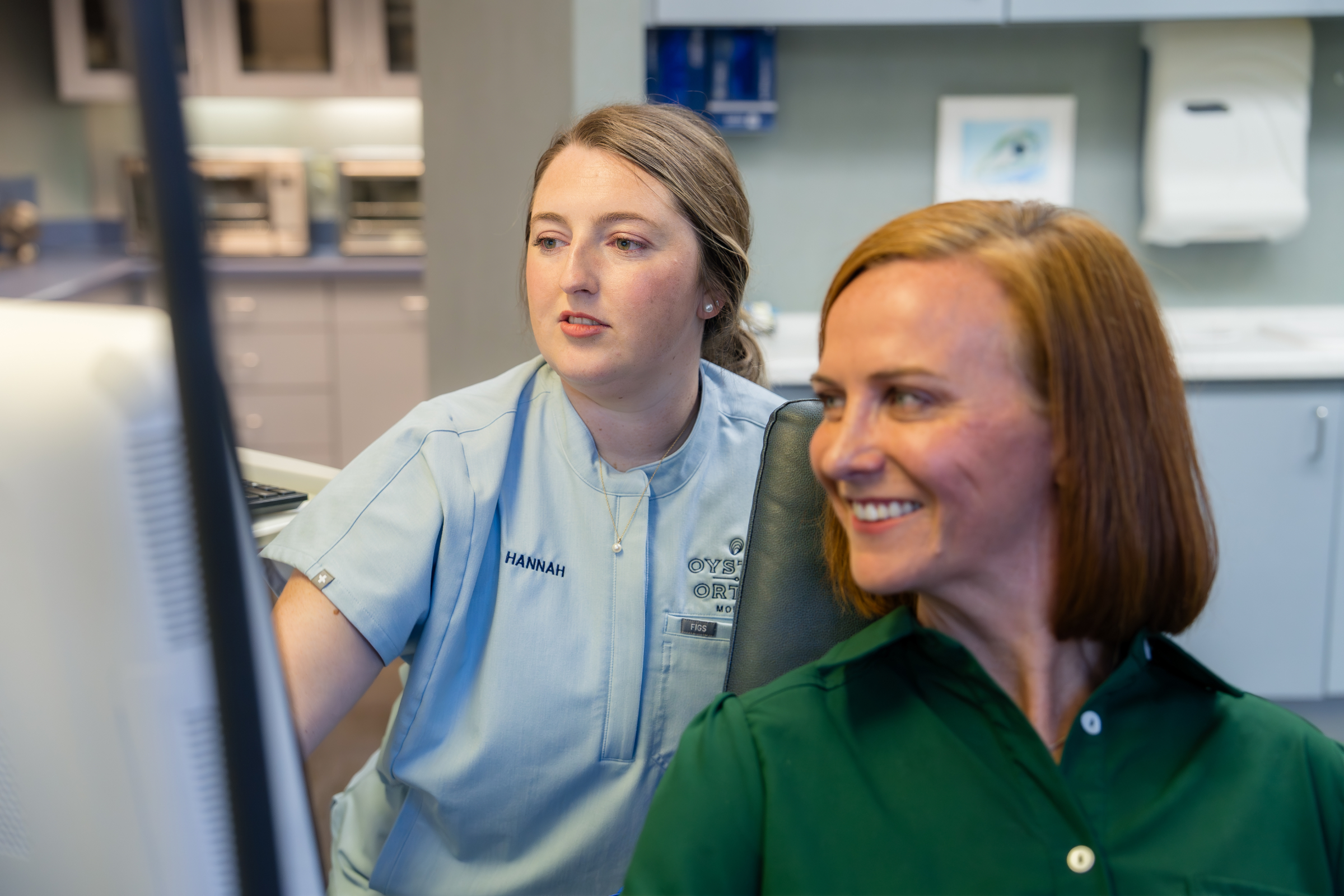 patient having digital scans taken